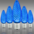 Blue - LED C9 - Christmas Light Replacement Bulbs - Faceted Finish