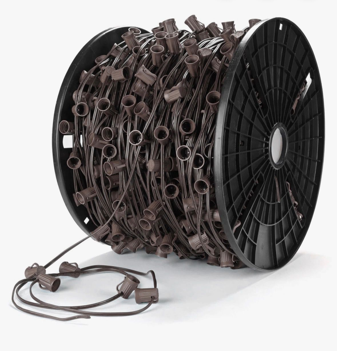 1000-FT C9 Christmas Light Spool Set Commercial UL Listed Light Sockets